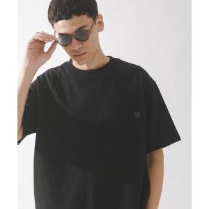 tシャツ カットシアサッカーショートスリーブTシャツ メンズ