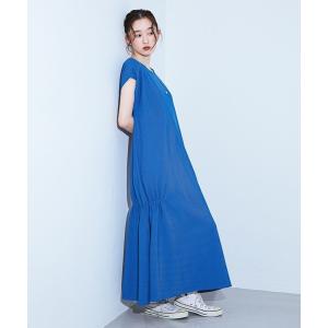 ワンピース 半袖 ワッフルギャザーワンピース / 861808