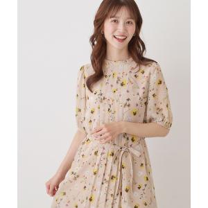 ワンピース 「co creation and yours／SS〜L」多色花柄プリーツワンピース
