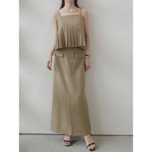 セットアップ タックプリーツキャミセットアップ / ベージュ レディース