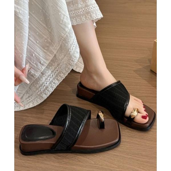 サンダル メタルパーツ トングサンダル レディース