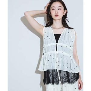 「接触冷感」ドット刺繍ビスチェ / 848938 レディース