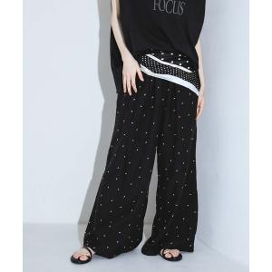 ワイドパンツ パンツ 「接触冷感」ドット刺繍イージーパンツ / 848927 レディース