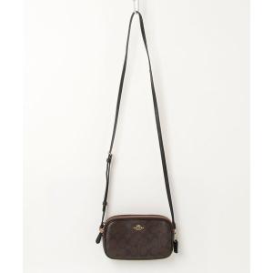 「COACH」 シグネチャー柄 ミニカメラバッグ - ブラウン レディース