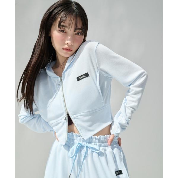 「SNIDEL」 ジップアップパーカー ONE SIZE ホワイト レディース