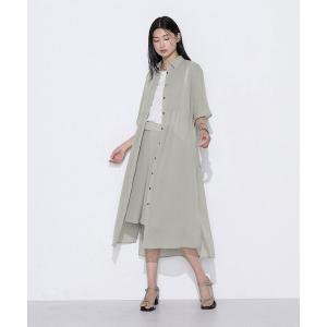 ワンピース 夏 「セットアップ対応」「RE:撚」トリアセクールスラブ シャツワンピース
