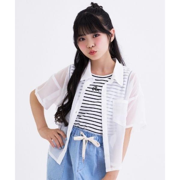 ブラウス シャツ 「3way」半袖シアーシャツ＋冷感タンクセット キッズ 子供服 女の子