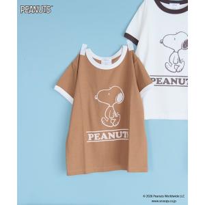 tシャツ 半袖 「SNOOPY」リンガーTシャツ レディース