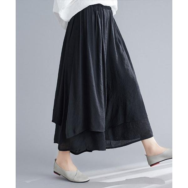 ロング スカート デザインフレアスカート