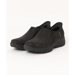 「SKECHERS」 スリッポン 24.0cm ブラック×ブラック レディース