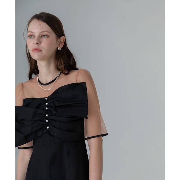 「Leja」 半袖ワンピース SMALL ブラック レディース
