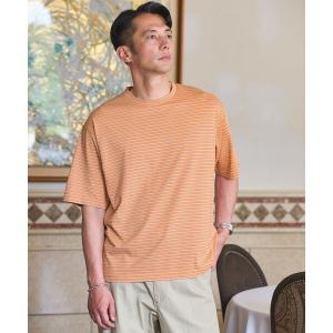 tシャツ フェード ボーダー クルーネック 半袖 Tシャツ メンズ