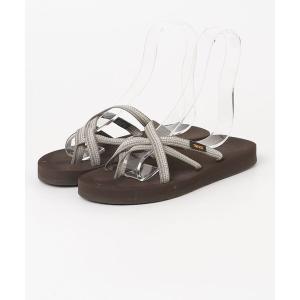 「Teva」 フラットサンダル 24cm ブラウン レディース