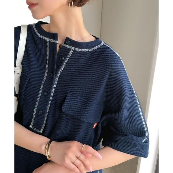 「Java」 半袖カットソー LARGE ネイビー レディース
