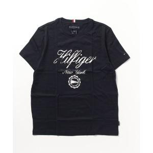 「TOMMY HILFIGER」 半袖Tシャツ MEDIUM ネイビー メンズ