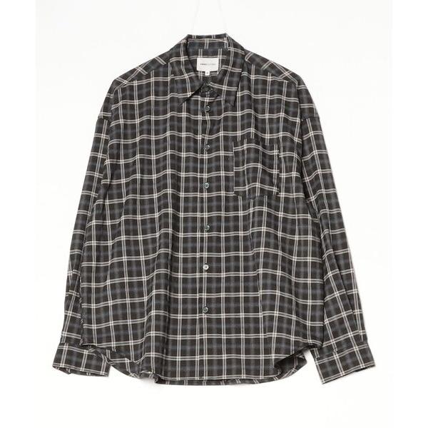 「EMMA CLOTHES」 チェック柄長袖シャツ M グレー メンズ