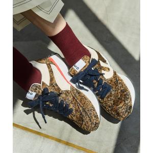 スニーカー ROUND CUT PATTERN SNEAKERS レディース
