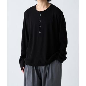ヘンリーネック tシャツ リブヘンリーネックカットソー メンズ