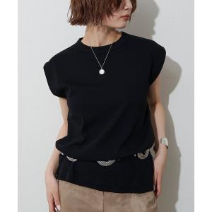 tシャツ タックノースリーブプルオーバー レディース