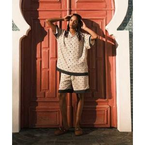 ワイドパンツ ハーフパンツ パンツ 短パン LFYT ラファイエット「Lafayette」- ハーフパンツ「ARABESQUE PATTERN EASY SHORTS LS261303」 メンズ