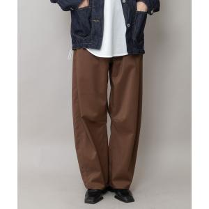 ワイドパンツ パンツ シック＆シンポリエステルツイル バレルパンツ レディース