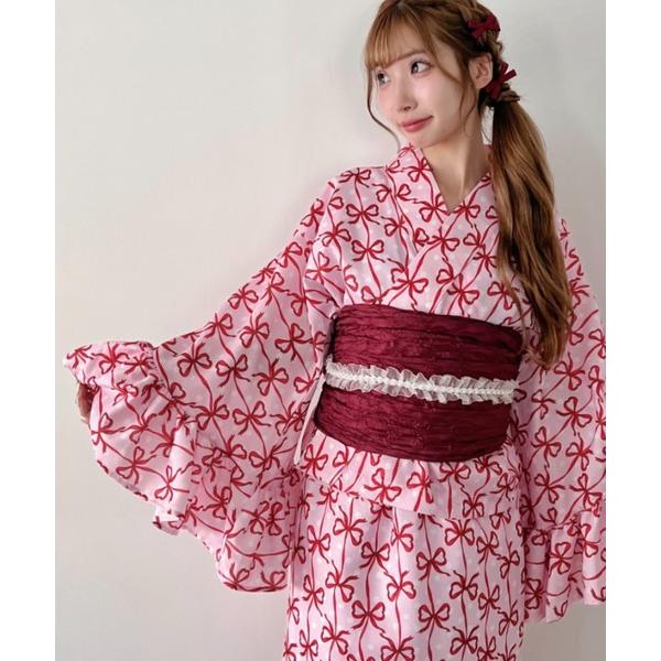 セパレート浴衣 浴衣 「かんたん着付け」フリル浴衣3点セット「セパレート浴衣」 レディース