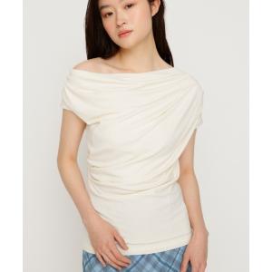 tシャツ 半袖 ONE SHOULDER CUT TOPS ワンショルダーカットトップス 夏服 秋服 レディース