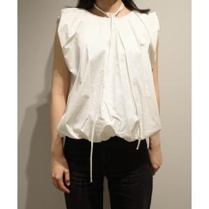 ブラウス シャツ CLANE BALLOON GATHER RIBBON TOPS レディース