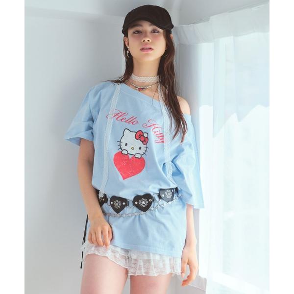 tシャツ 「HELLO KITTY」AcidオフショルTシャツ キッズ 子供服 女の子