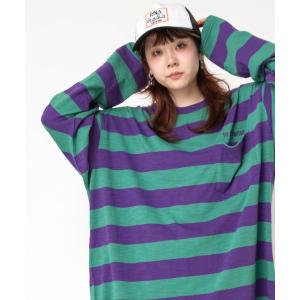 tシャツ M2738 ボーダールーズロンT レディース