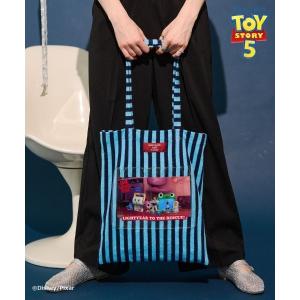 トートバッグ 「TOY STORY 5」ストライプパイルトートBAG レディース