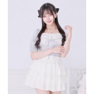 tシャツ エプロンデザインリボントップス レディース