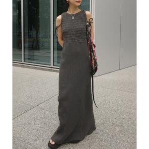 ドレス PIGMENT SHIRRING CUT DRESS