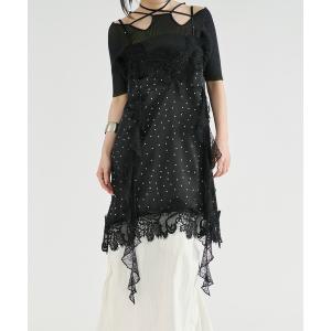 キャミソール satin lace cami tunic/サテンレースキャミチュニック