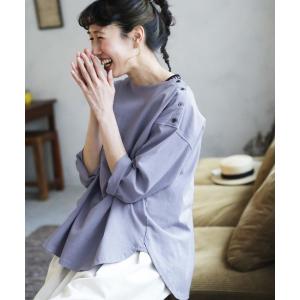 「soulberry」 7分袖カットソー L パープル レディース