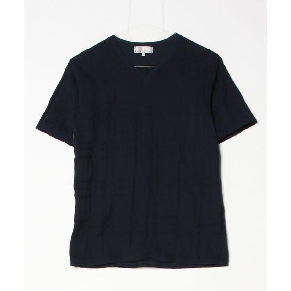 「ABAHOUSE」 半袖Tシャツ 46 ネイビー メンズ