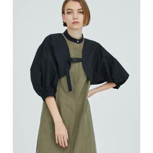 「A + TOKYO」 半袖ワンピース 1 カーキ レディース