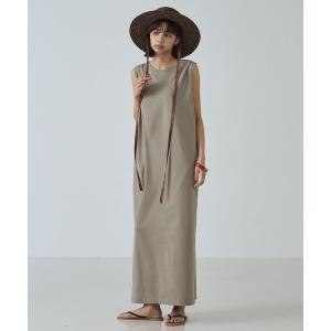 ワンピース 「肩タック」スリーブレスワンピース