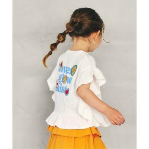 tシャツ フリルロゴワッペン半袖Tシャツ キッズ...の商品画像