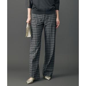 パンツ TRギャバチェック柄ストレート パンツII レディース