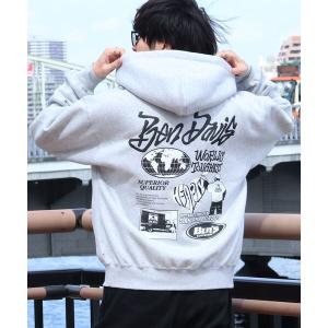 パーカー 裏起毛 「BEN DAVIS（ベンデイビス）」TAGGING ZIP HOODIE / ジップパーカー フード タグ 刺繍 裏起毛 ユニセックス メンズ レディース