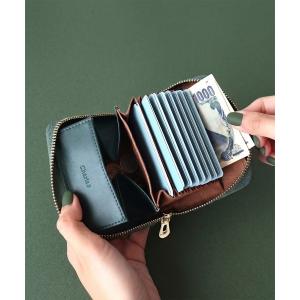 ミニ 二つ折り 二つ折り財布 財布 「本革」お札が折れない ラグザレザー アコーディオン 蛇腹 ミニウォレット / じゃばら 小さい財布 レディース メンズ