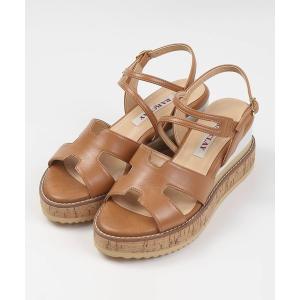 厚底 サンダル BARCLAY（バークレー）コルクウェッジソールベルトサンダル レディース