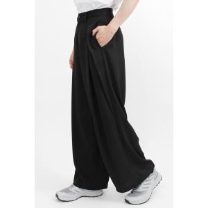 ワイドパンツ スラックス パンツ TORUNE∴ドレープタックワイドパンツ レディース メンズ