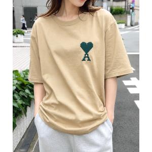 tシャツ 半袖 「AMI PARIS」アミ パリス ヘビーコットンジャージー Ami De Coeur Tシャツ レディース メンズ