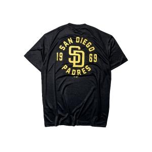 tシャツ ファナティクス「Fanatics」‐ サンディエゴ パドレス 半袖Tシャツ「San Diego Padres MLB BACK CIRCLE LOGO S/S ACTIVE DRY TEE BLACK ML0126SS0…