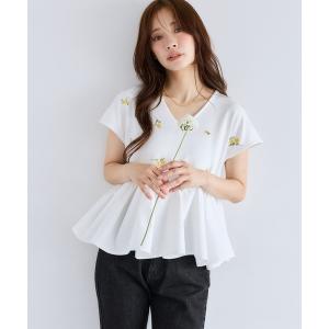 tシャツ 「WEB限定」前後2WAYラウンドフリルプルオーバー　1042910 レディース