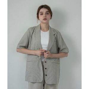 ジャケット テーラードジャケット pocket point small button check jacket / ポケットポイントスモールボタンチェックジャケット レディース