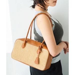 ショルダーバッグ バッグ 「 500mlペットボトル収納可能 」 ロングハンドル スクエア ボストンバッグ / かごバッグ レディース