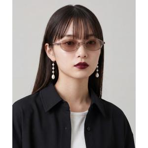 サングラス uvカット 「UVカット99%レンズ」ユニセックス スリム オーバルフレーム サングラス カラーレンズ UVカット サブアイウェア レディース メンズ